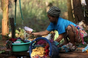 Washing the traditional way